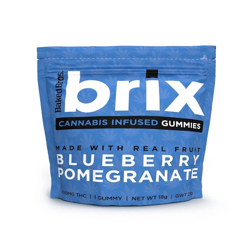Baked Bros. Edibles: Brix Blueberry Pomegranate 100mg