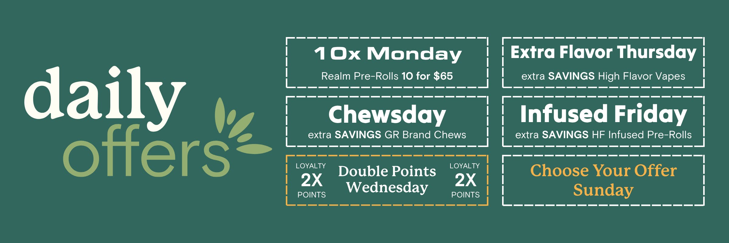 Daily Offers available Sun-Fri