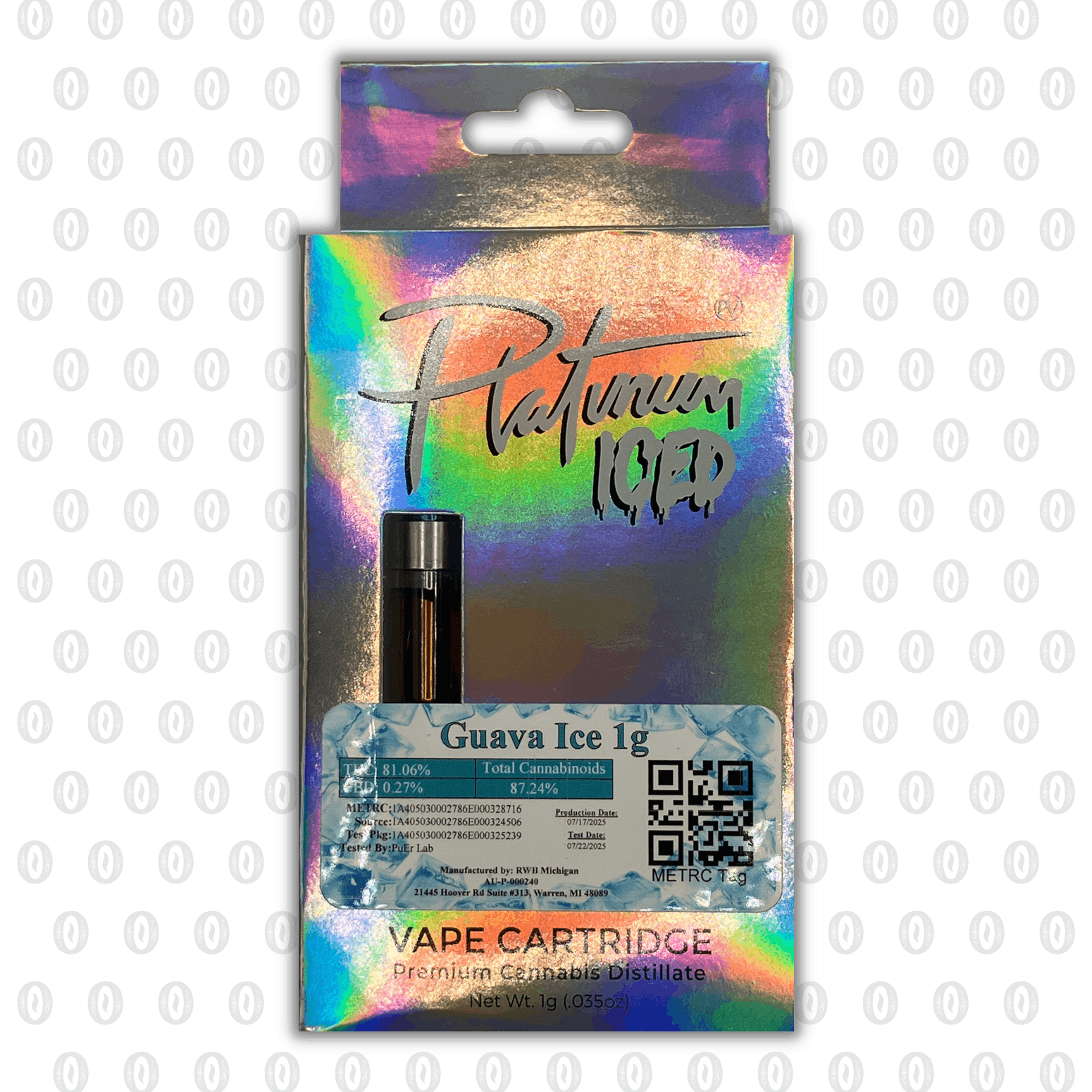 Product: Platinum Vape | Vape Cart - 1g - Guava Ice *Iced*
