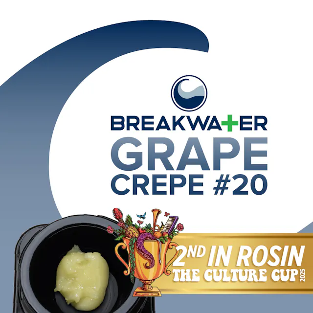 Breakwater Live Hash Rosin Grape Crepe #20 .5g (hybrid)
