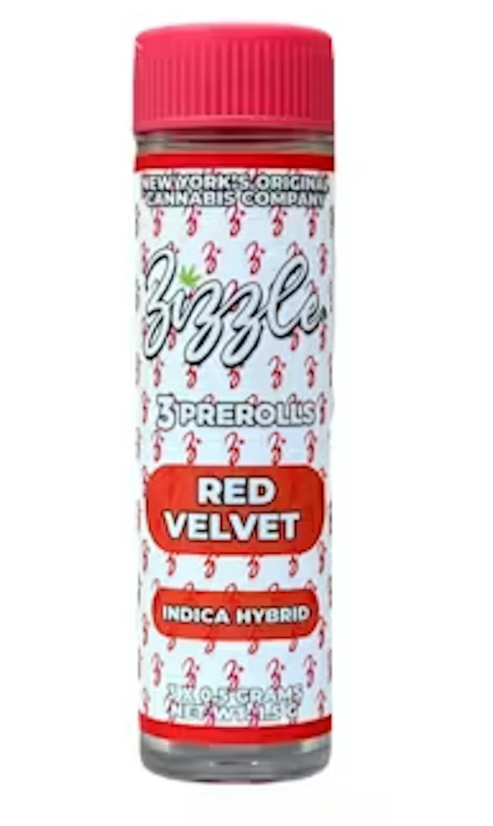 Product Preroll | Red Velvet (I/H) 3pk | Zizzle