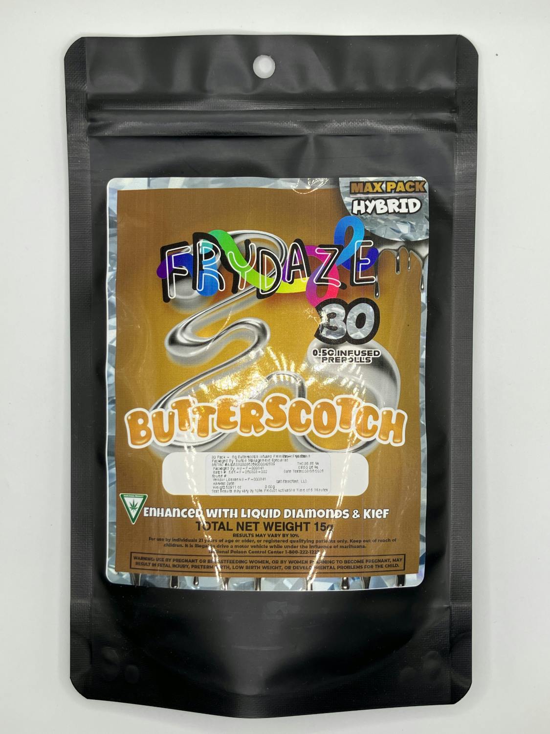 Frydaze | Infused Pre-Roll 30-Pack - 15g - Butterscotch