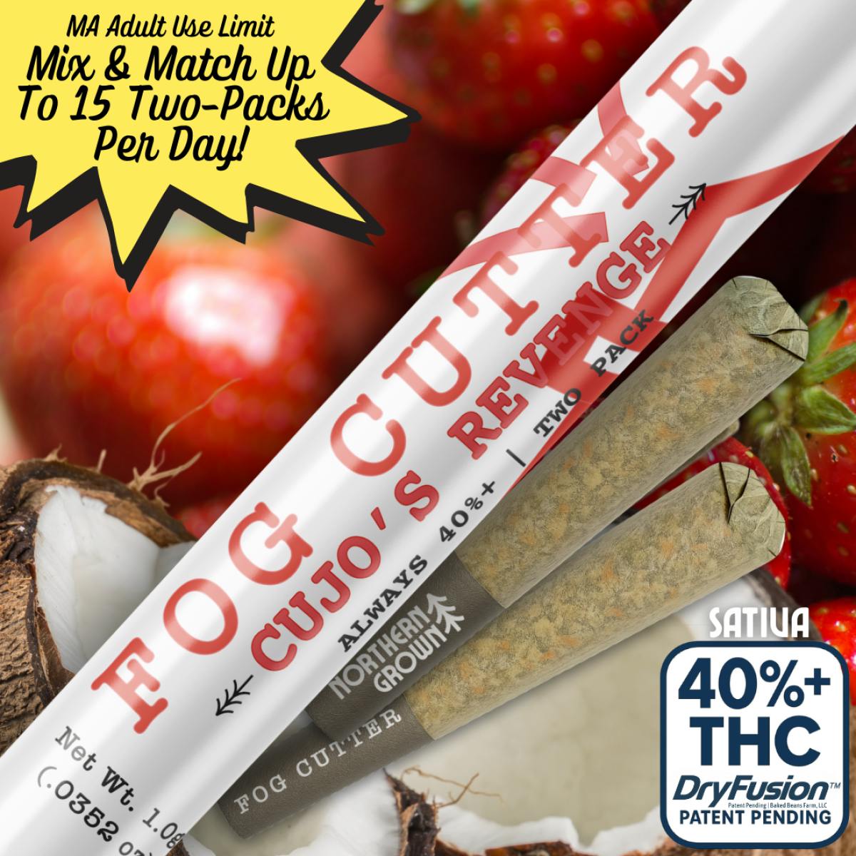 Product: Fog Cutter | Cujo's Revenge | Infused Preroll - 0.5g/2pk