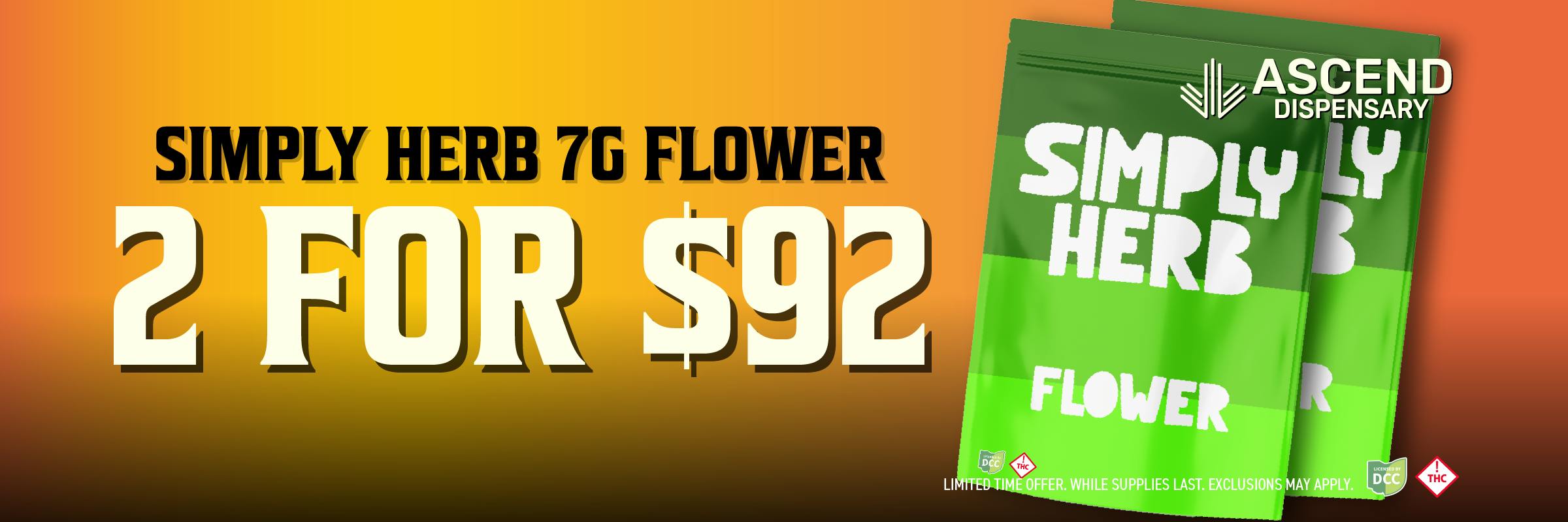 2/$92 Simply Herb 7gs