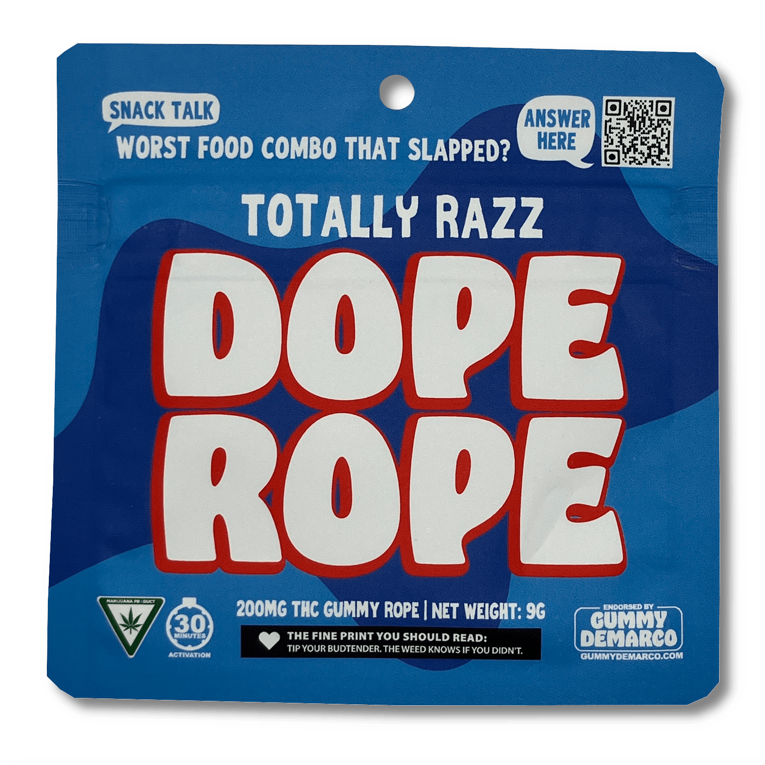 Product: Dope Rope | Gummy Rope - 200mg - Totally Razz