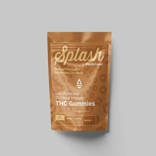 Orange Pineapple/Trainwreck | Splash THC Gummies 200mg | Sativa-active