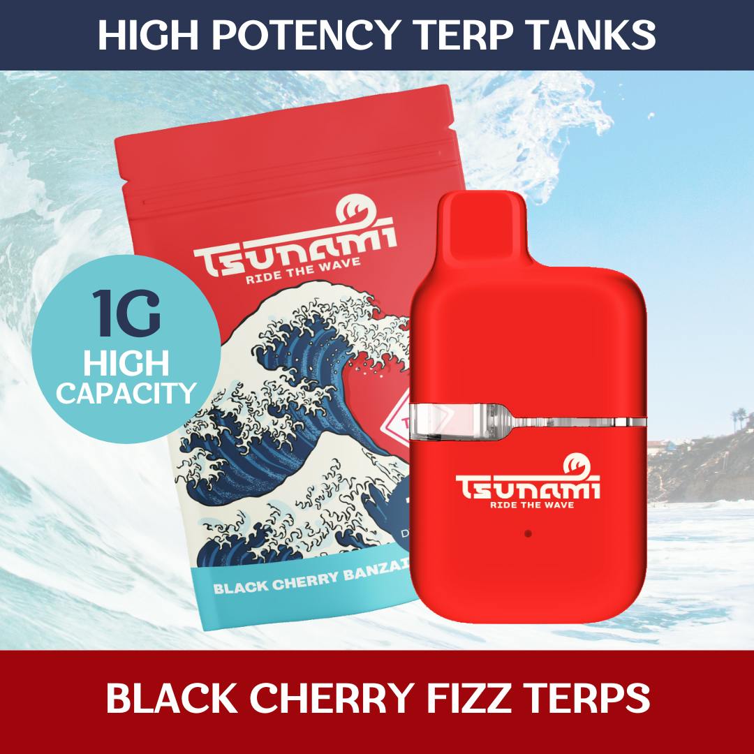 Tsunami | All-in-One Vape | Black Cherry Banzai 1g | Flora Farms Chippewa