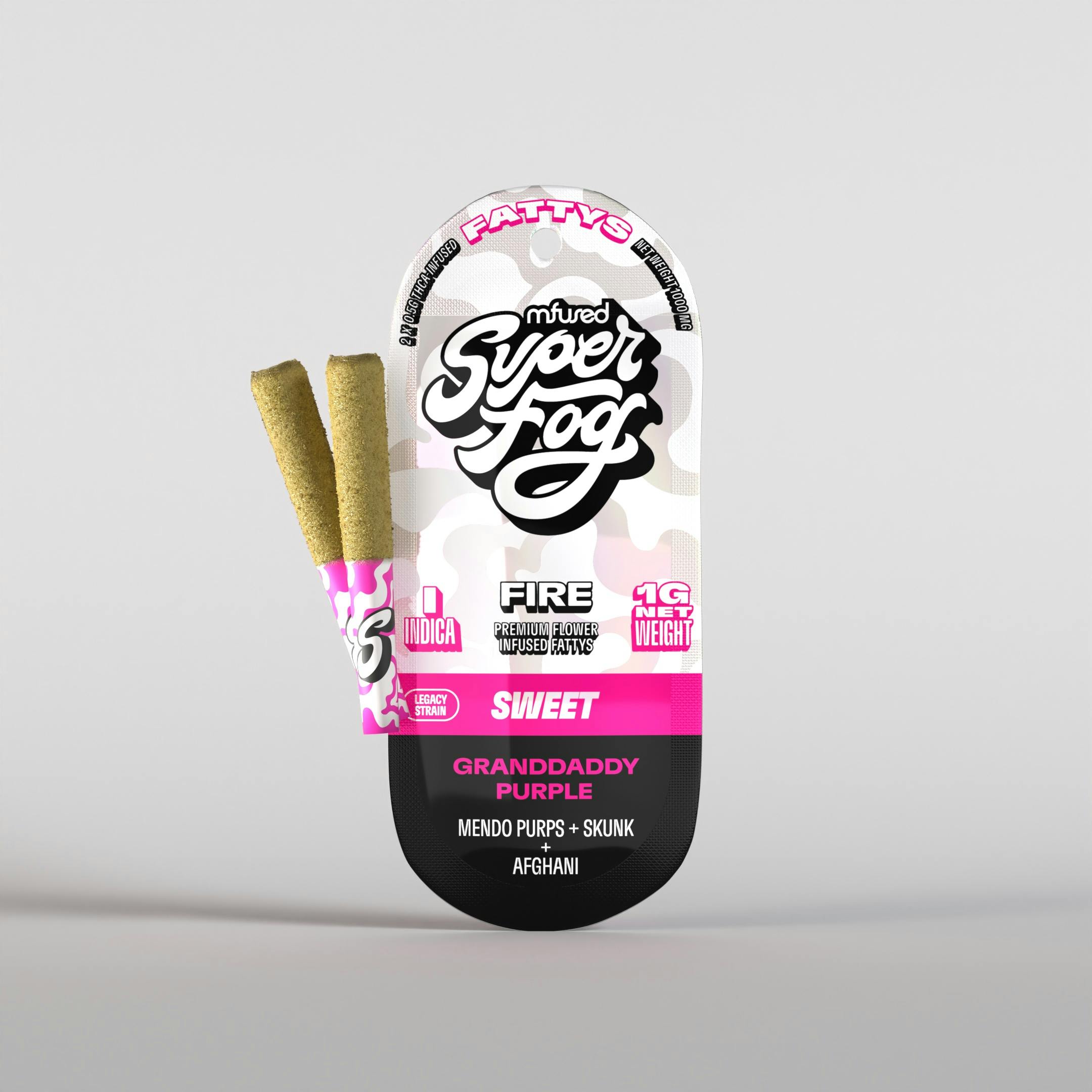 Mfused SuperFog Fire 1g Infused Pre-Roll 2pk - Granddaddy Purple
