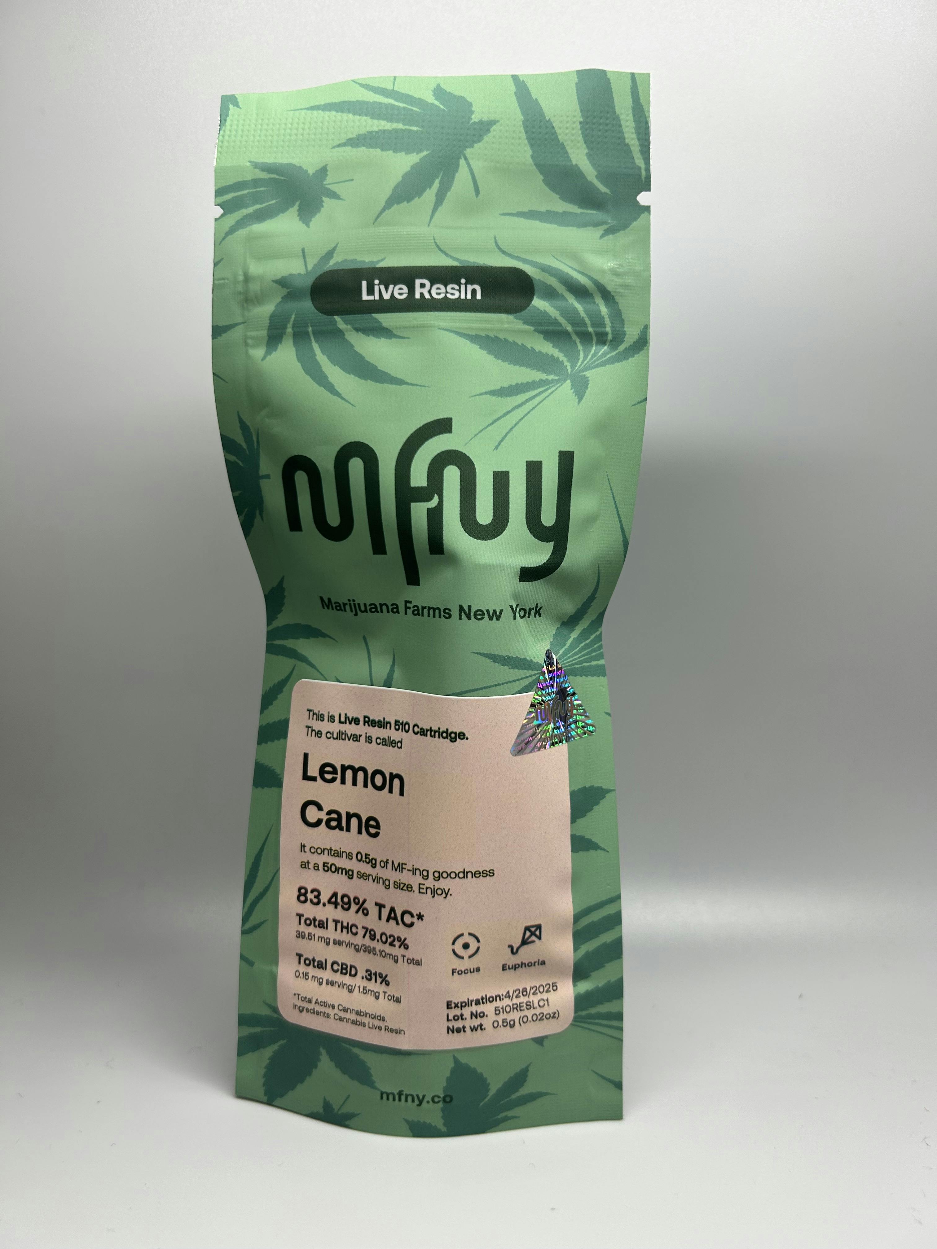 Photo of Lemon Cane | Live Resin 510 Cart (.5g)