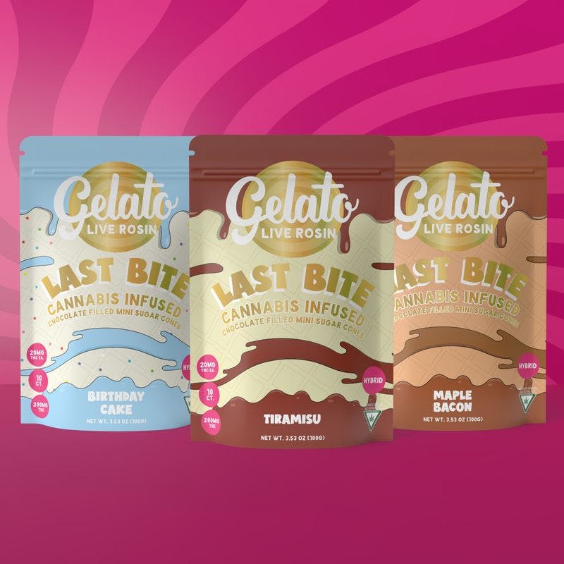 Gelato Last Bite - Rosin Infused Sugar Cones 200mg - Birthday Cake