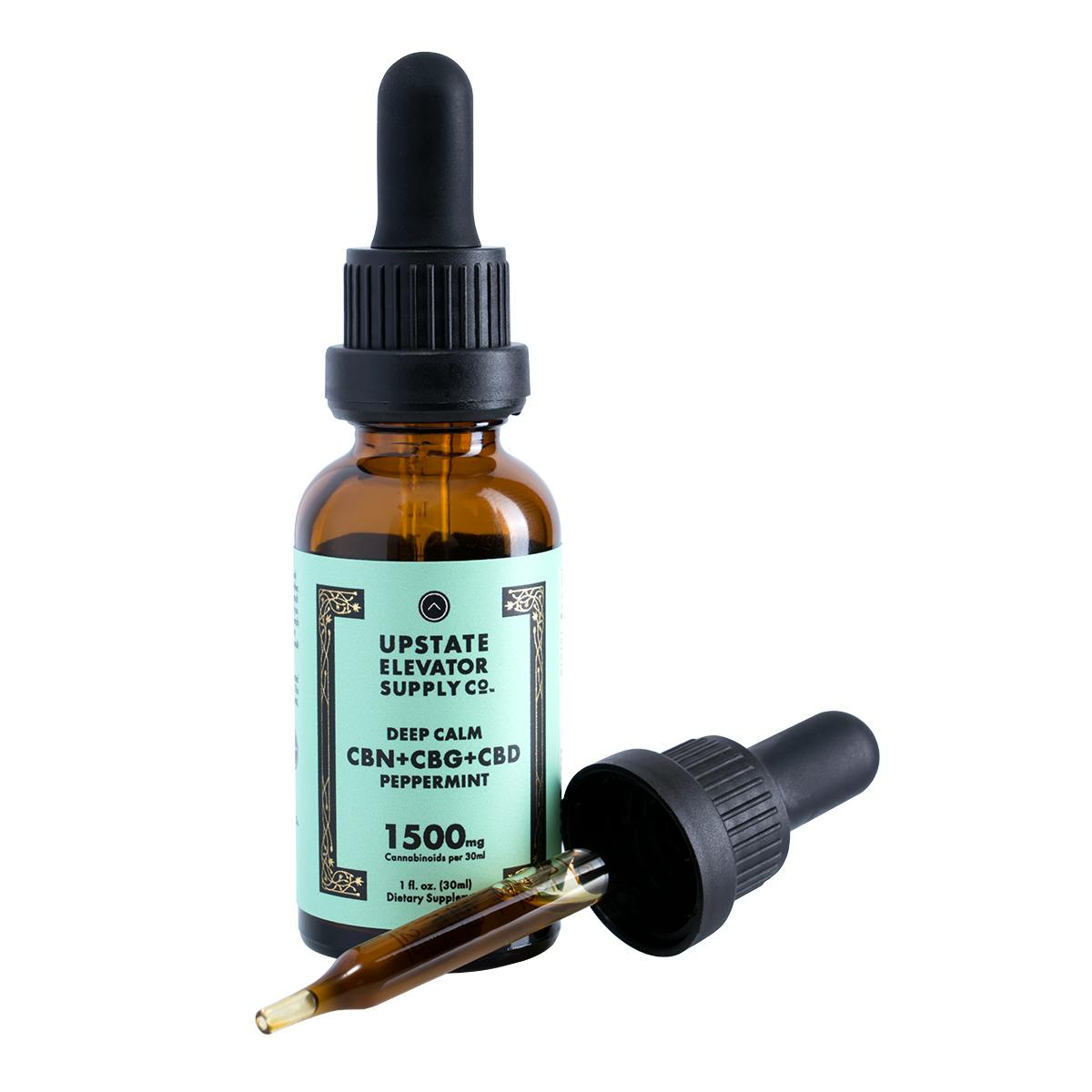 Deep Calm CBN+CBG+CBD Peppermint Hemp Extract, 1500mg | Green