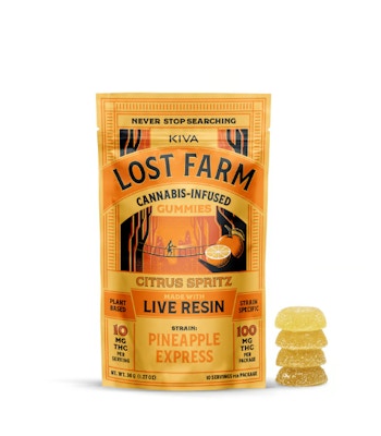 Product CL Kiva Lost Farm Live Resin Gummies - Citrus Spritz 100mg