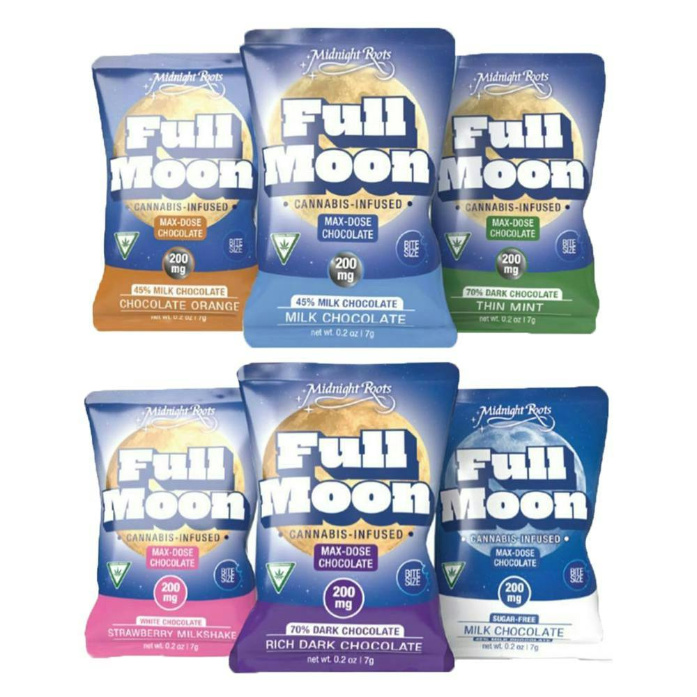 Midnight Bars MIDNIGHT ROOTS - FULL MOON | MILK CHOCOLATE - SUGAR FREE | 200MG — EDIBLES