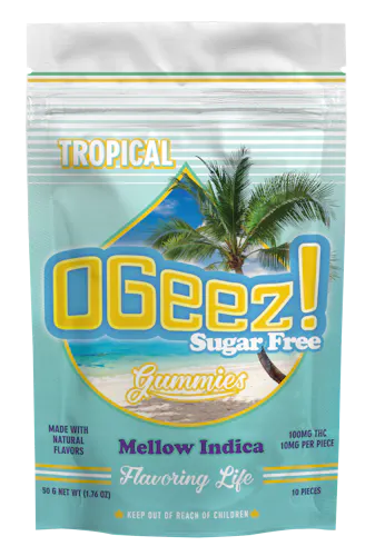 Sugar Free Tropical Indica – 100 mg-active