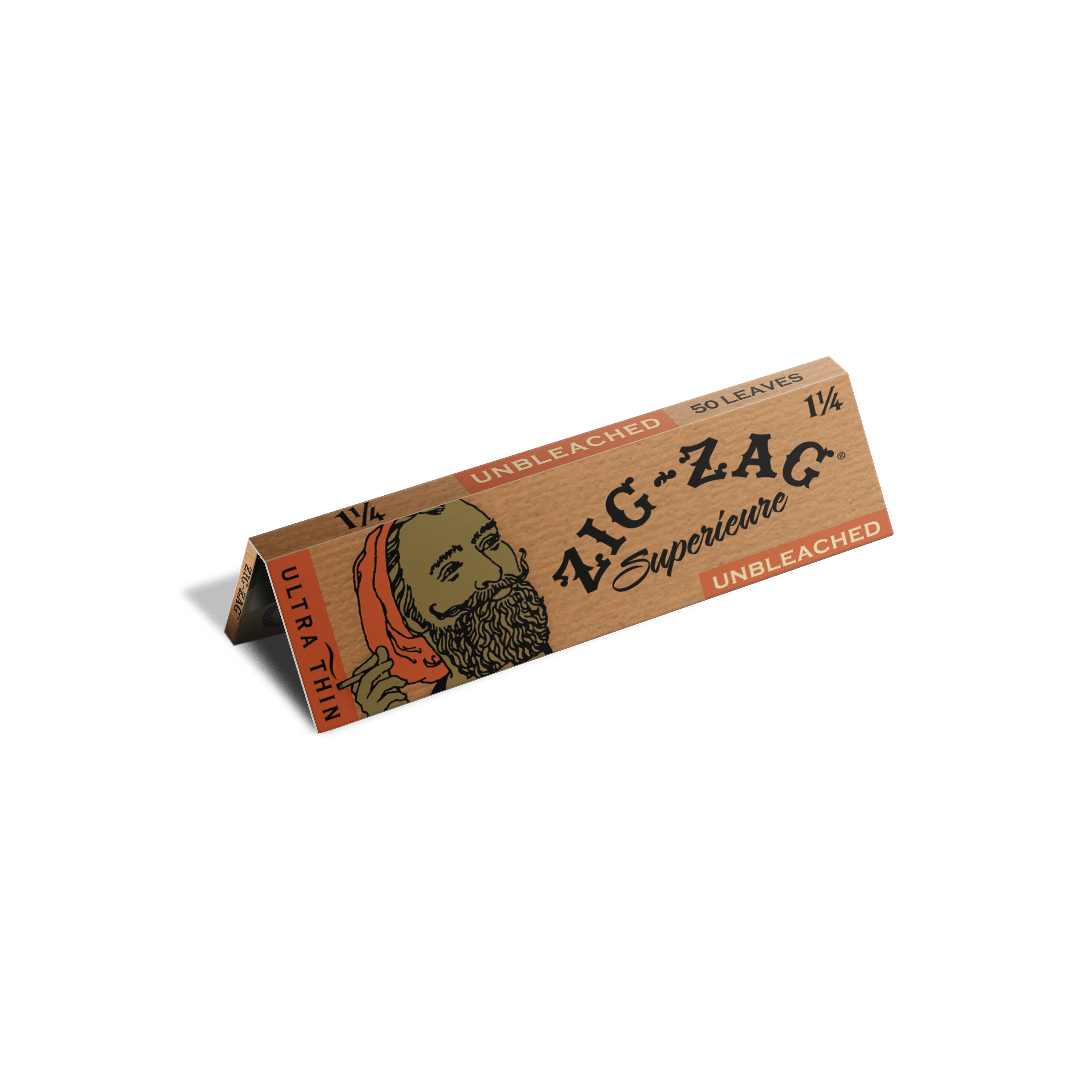 Zig-Zag Unbleached Ultra Thin Rolling Papers - 1 1/4 - Star Buds