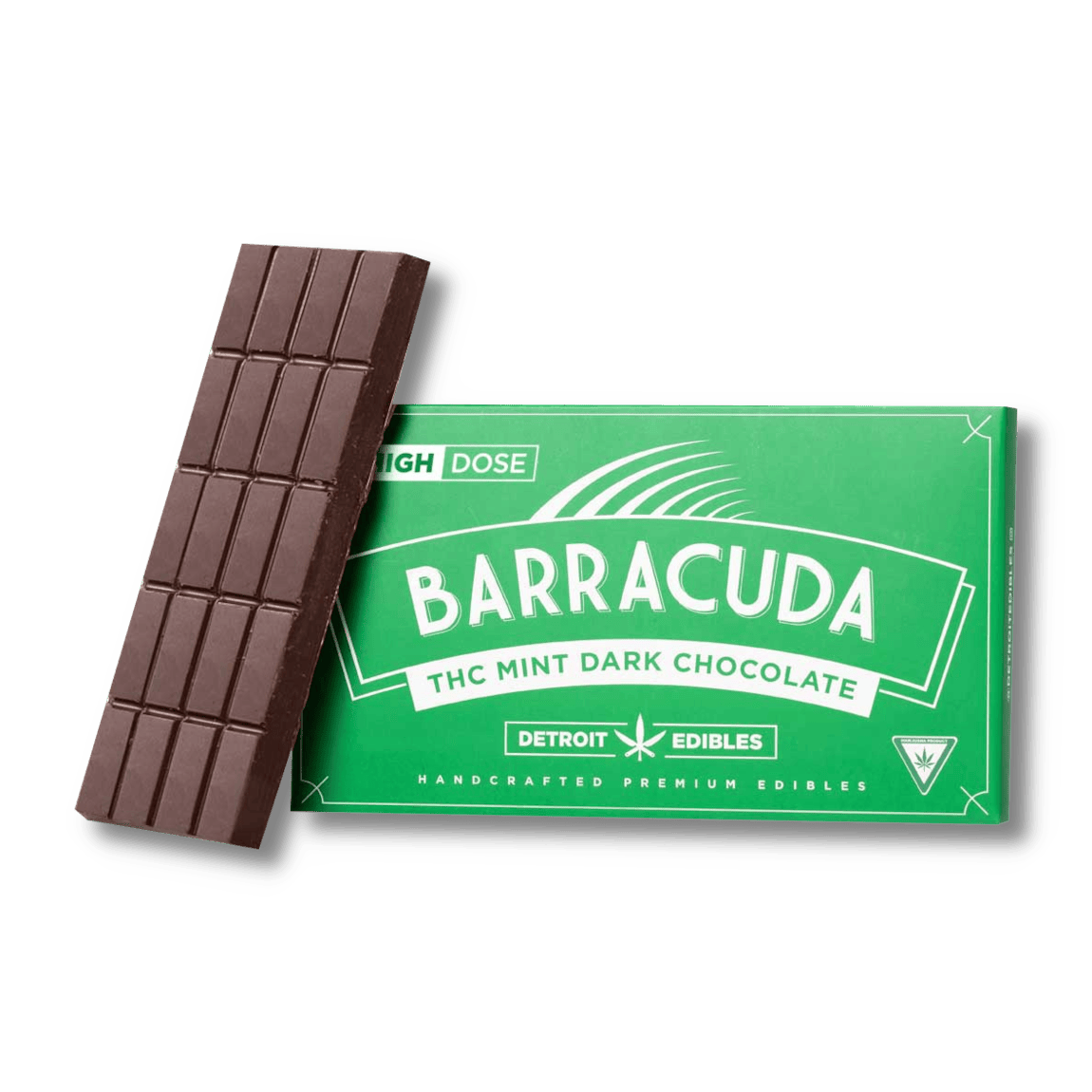 Detroit Edibles | Barracuda Bar - 200mg - Dark Mint Chocolate