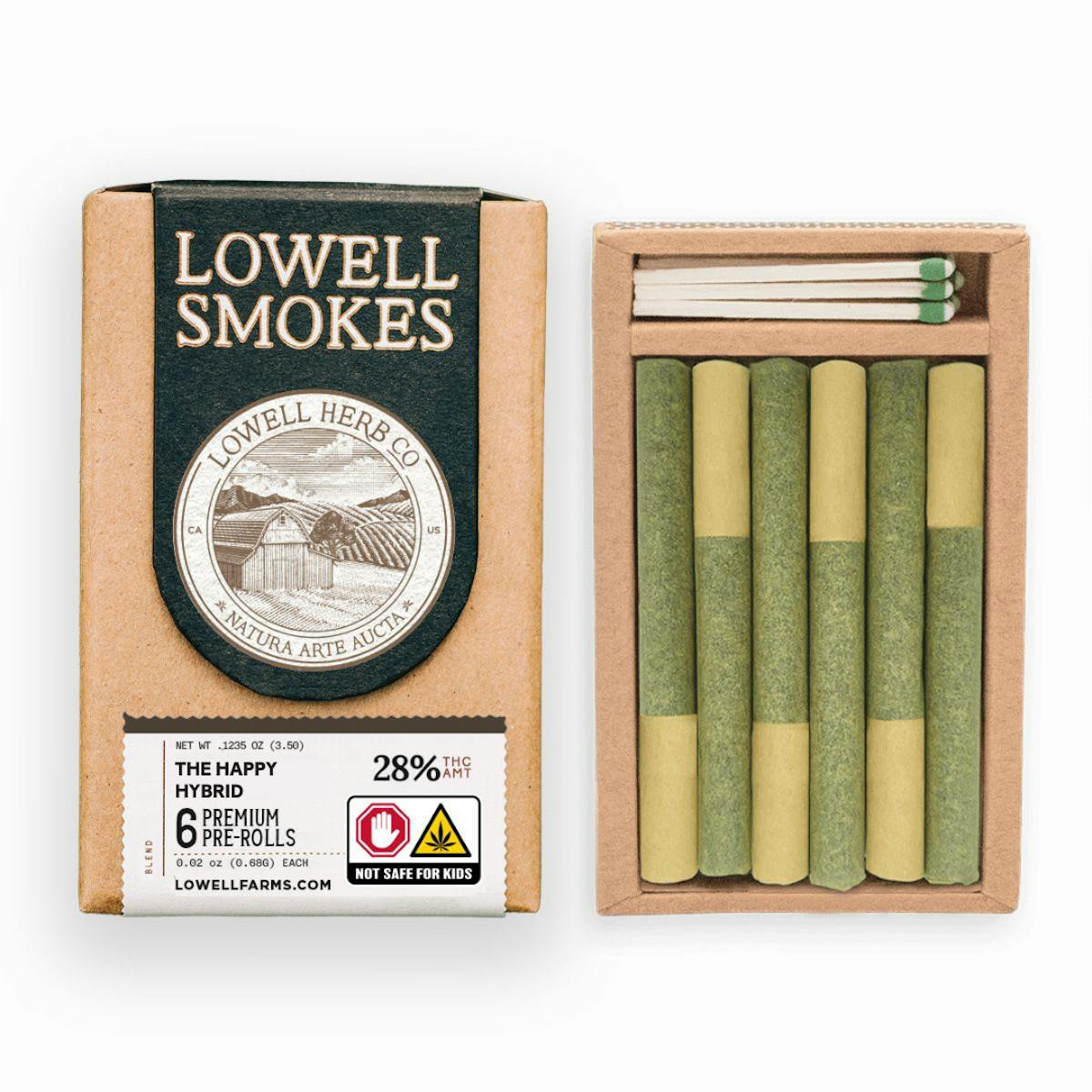Photo of Lowell | The Happy Hybrid Blend | 6pk Pre Rolls
