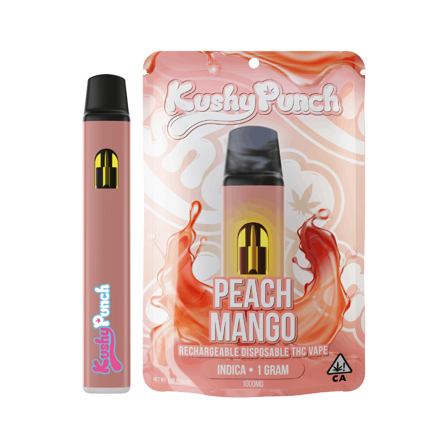 kushy punch disposable vape pen Kushy Punch | AIO 1g | I | Peach Mango | BUZZ