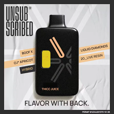 Unsubscribed - 2g Liquid Diamond & Live Resin Disposable - Thicc Juice - DISPOSABLES by UNSUBSCRIBED at King of Budz