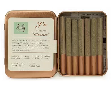Kosher Kush | 7 Pack Classics Pre rolls | Indica | Ruby Farms