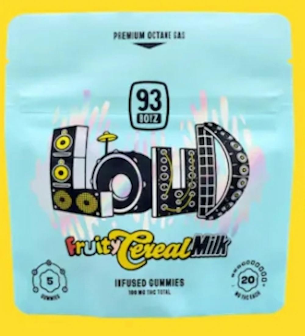 Product AZ 93 Boyz LOUD Gummies - Fruity Cereal Milk 100mg (5pk)