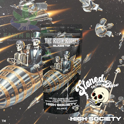 Stoned to the Bone | High Society | Rosin Rocket | Infused Pre-Roll | 1.3g