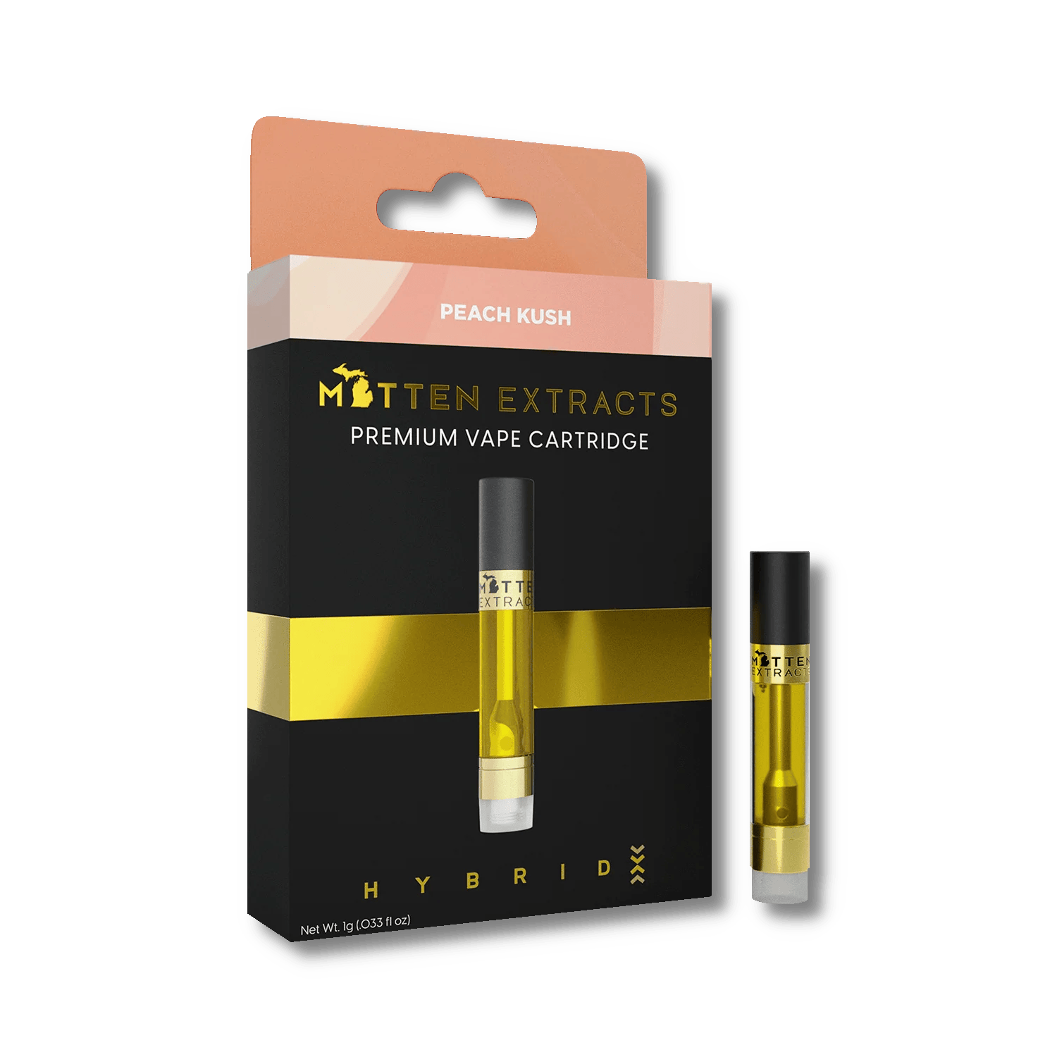 Mitten Extracts | Vape Cart - 1g - Peach Kush (Hybrid)