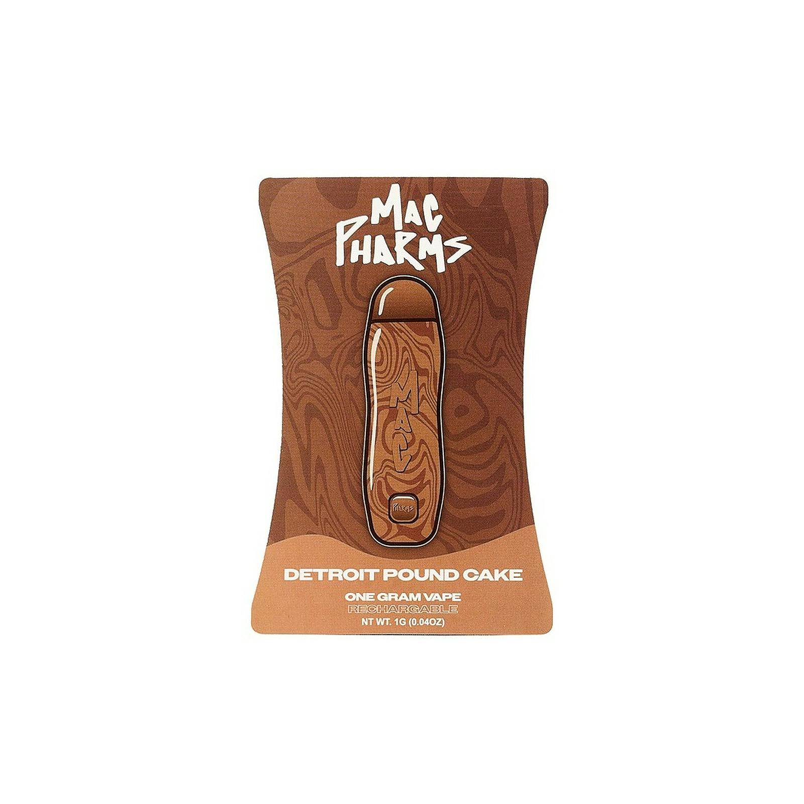 MAC PHARMS | DETROIT POUND CAKE | DISPOSABLE INDICA/HYBRID