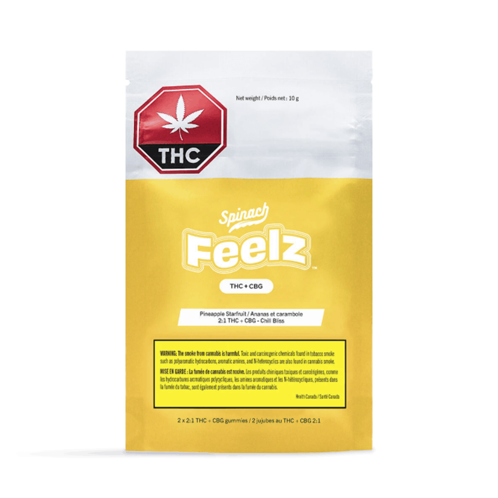 Feelz pineapple starfruit 2:1 thc:cbg gummies