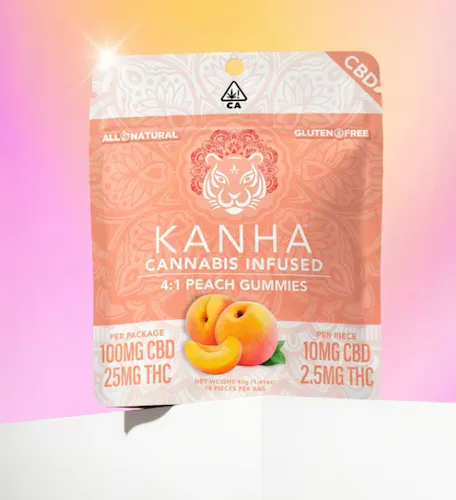 4:1 Peach CBD Gummies 10-pack-1