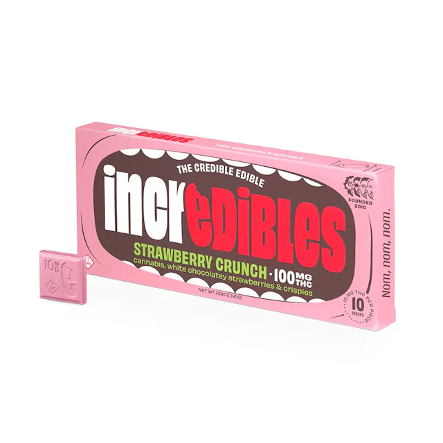 Incredibles Chocolate Strawberry Crunch 100mg (hybrid, chocolates, 2.8g)