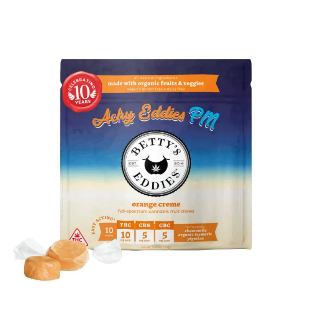 Product Orange Creme | 1:1:1 THC:CBC:CBN Fast Acting Taffy 10pk