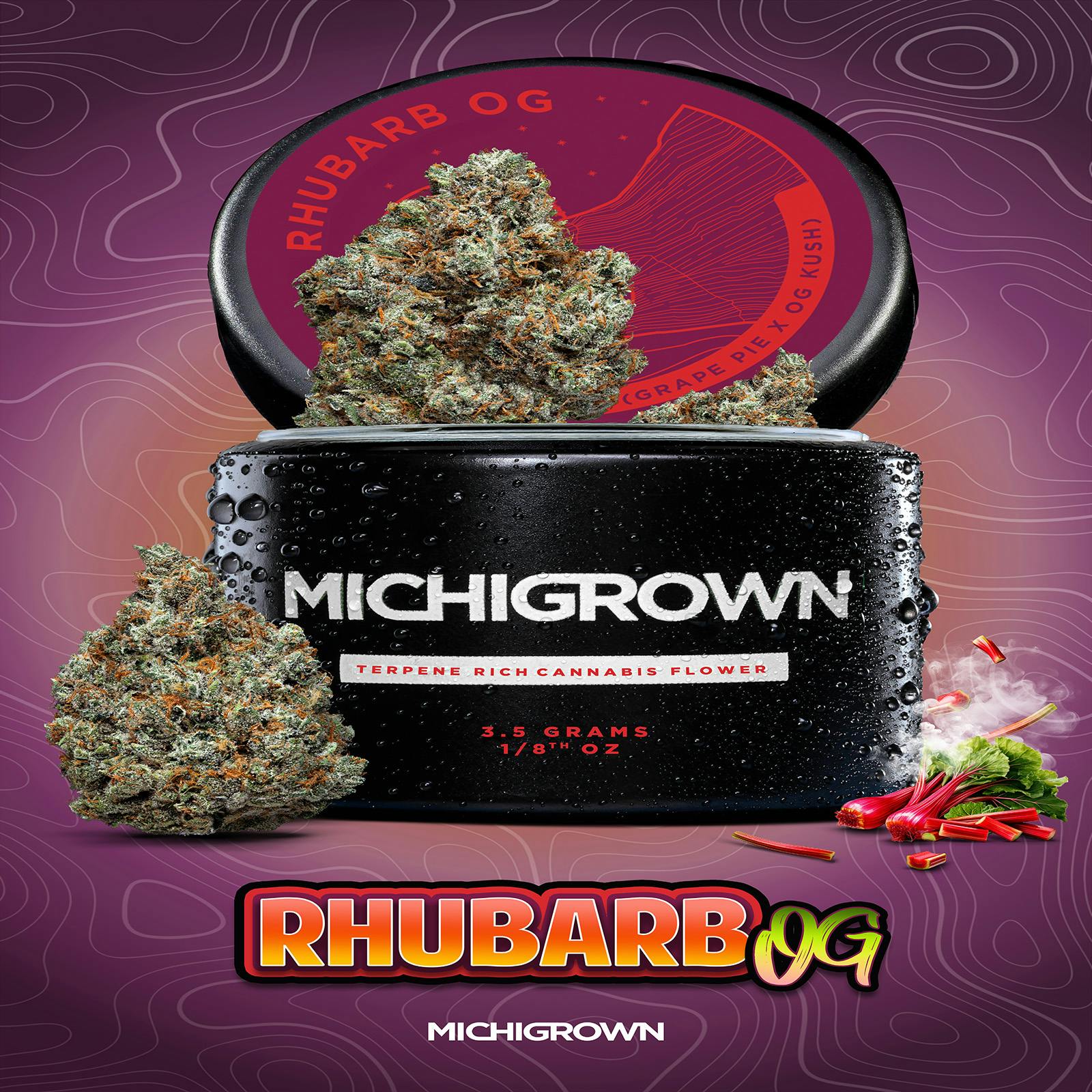 Michigrown - 3.5g Prepack Jar - Rhubarb OG