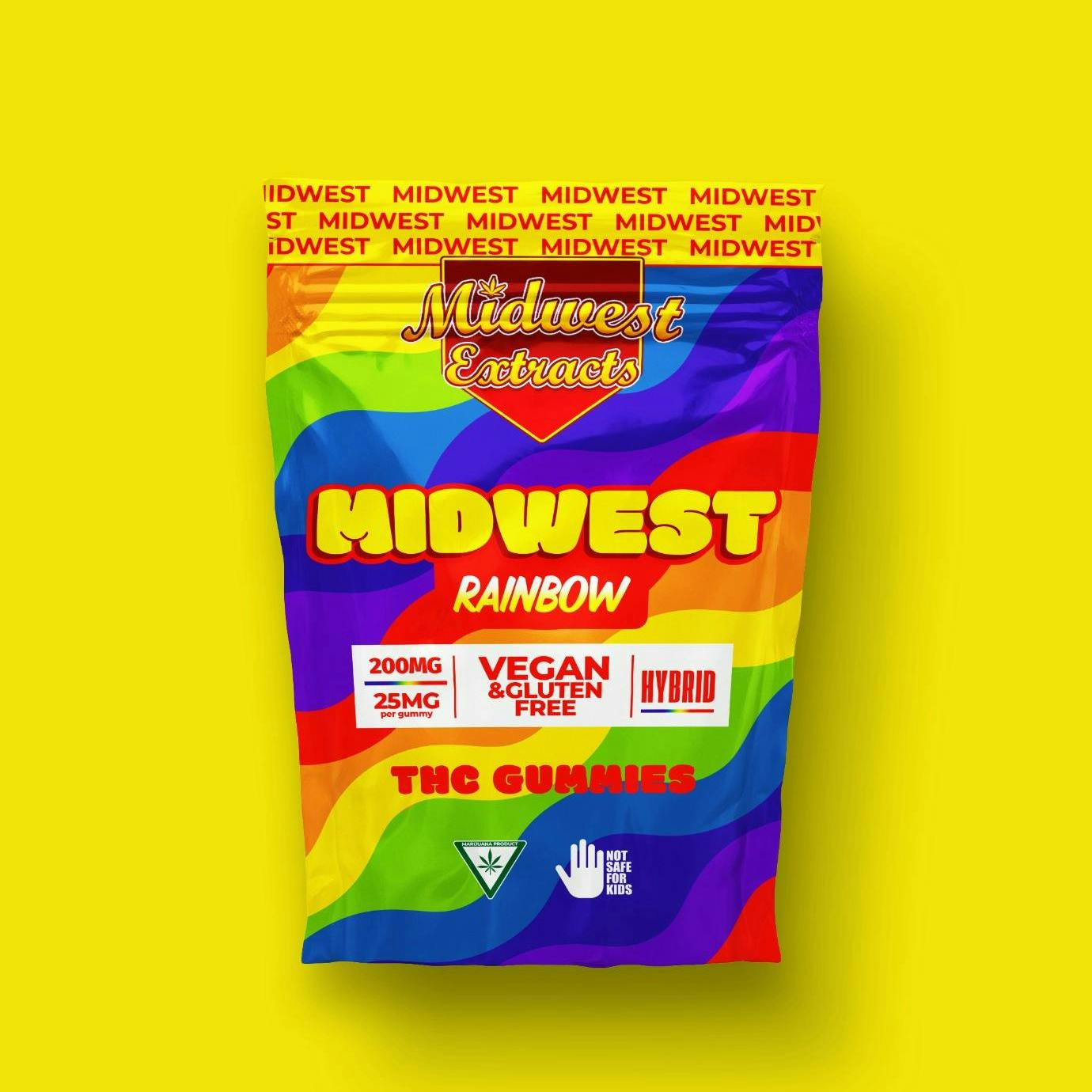 Product: Midwest Extracts | Gummies - 200mg - Rainbow (Hybrid)
