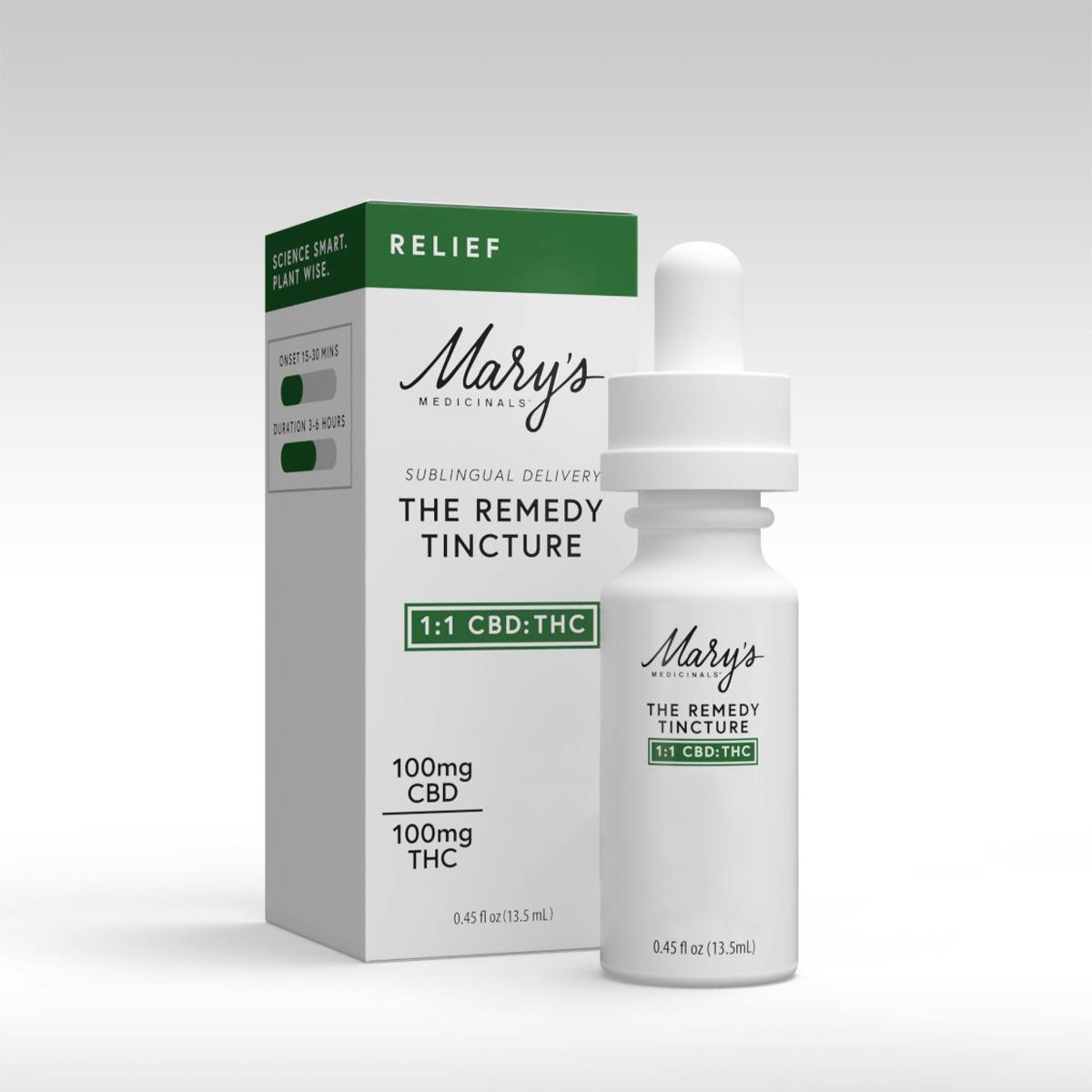 Product: Mary's Medicinals | Tincture - Relief - 200mg, 1:1, THC:CBD