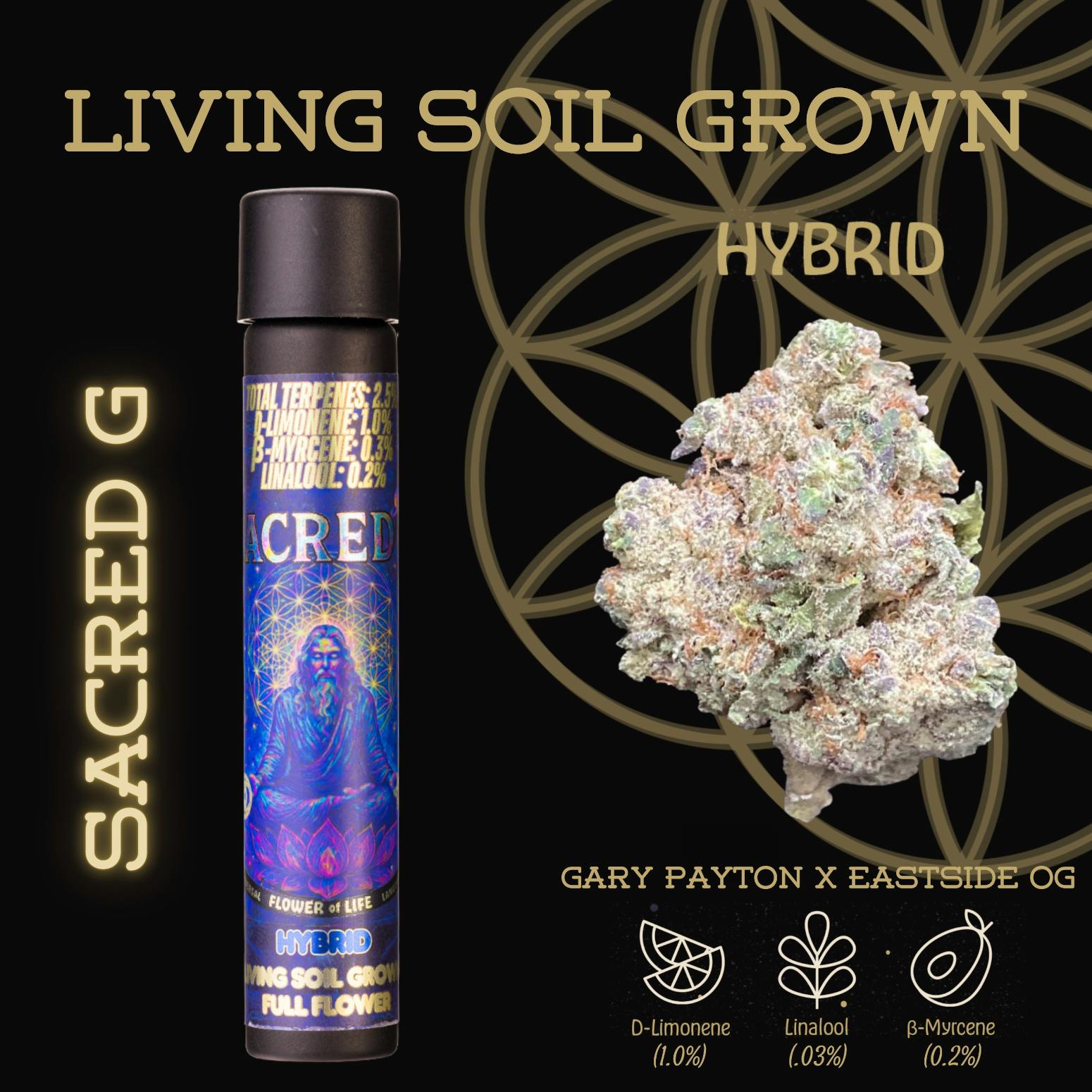 Product: Flower of Life | Pre-Roll - 1g - Sacred G