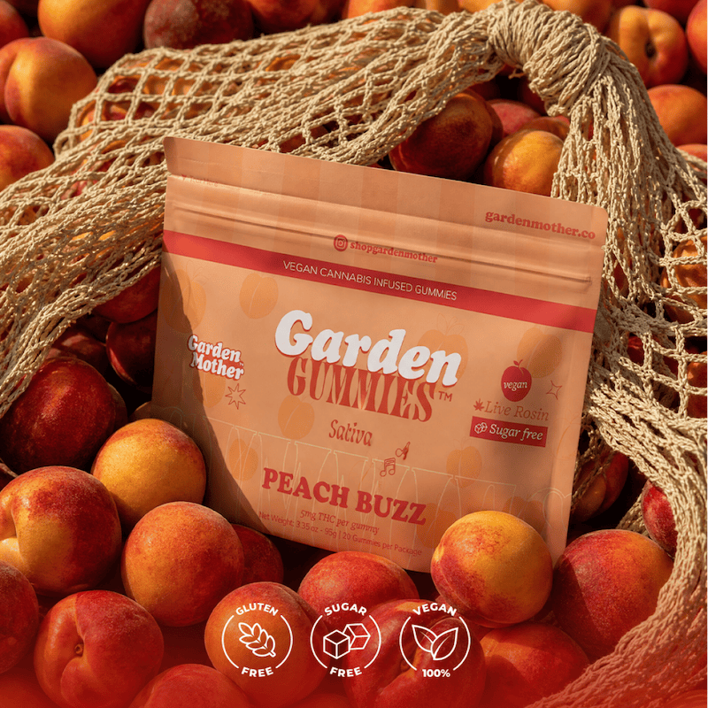 Product Garden Mother - Peach Buzz Live Rosin Garden Gummies (100mg 20pk)