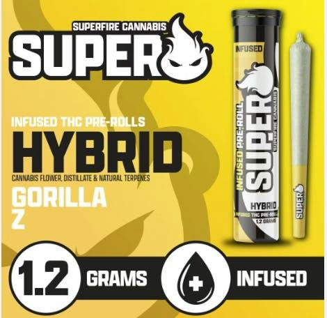 SuperFire - 1.2g Infused Preroll - Gorilla Z
