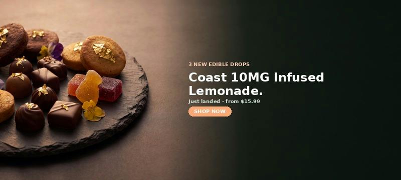 3 new Edible at Green Legacy DC — Coast 10MG Infused Lemonade, Rest & Relax - Sour Apple Cherry Gummies, Capsules