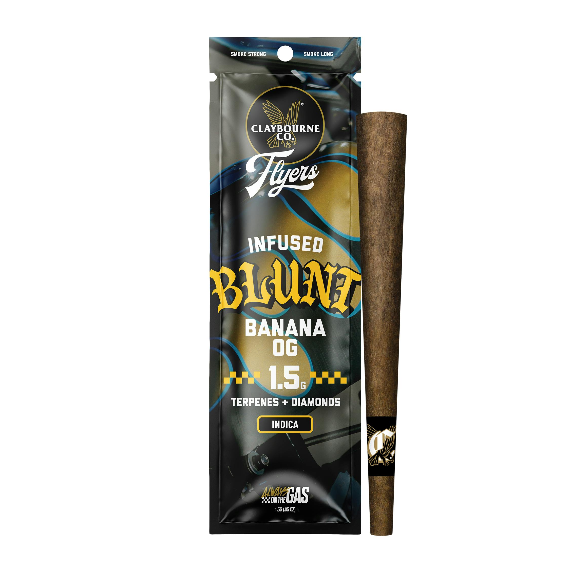 Claybourne Co. Flyers - Infused Blunt - - 1ct  Banana OG
