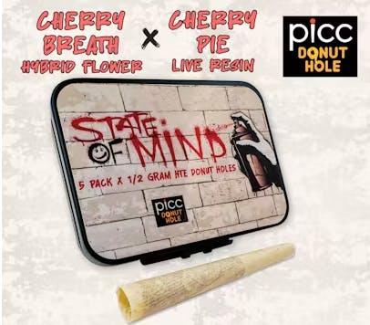 State Of Mind - Cherry Breath X Cherry Pie Infused 5pk Preroll by State Of Mind