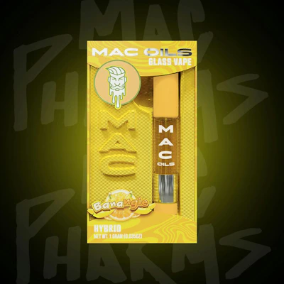 Mac Oils - 1g Cart - Banangie - CARTRIDGES by Mac Pharms at King of Budz