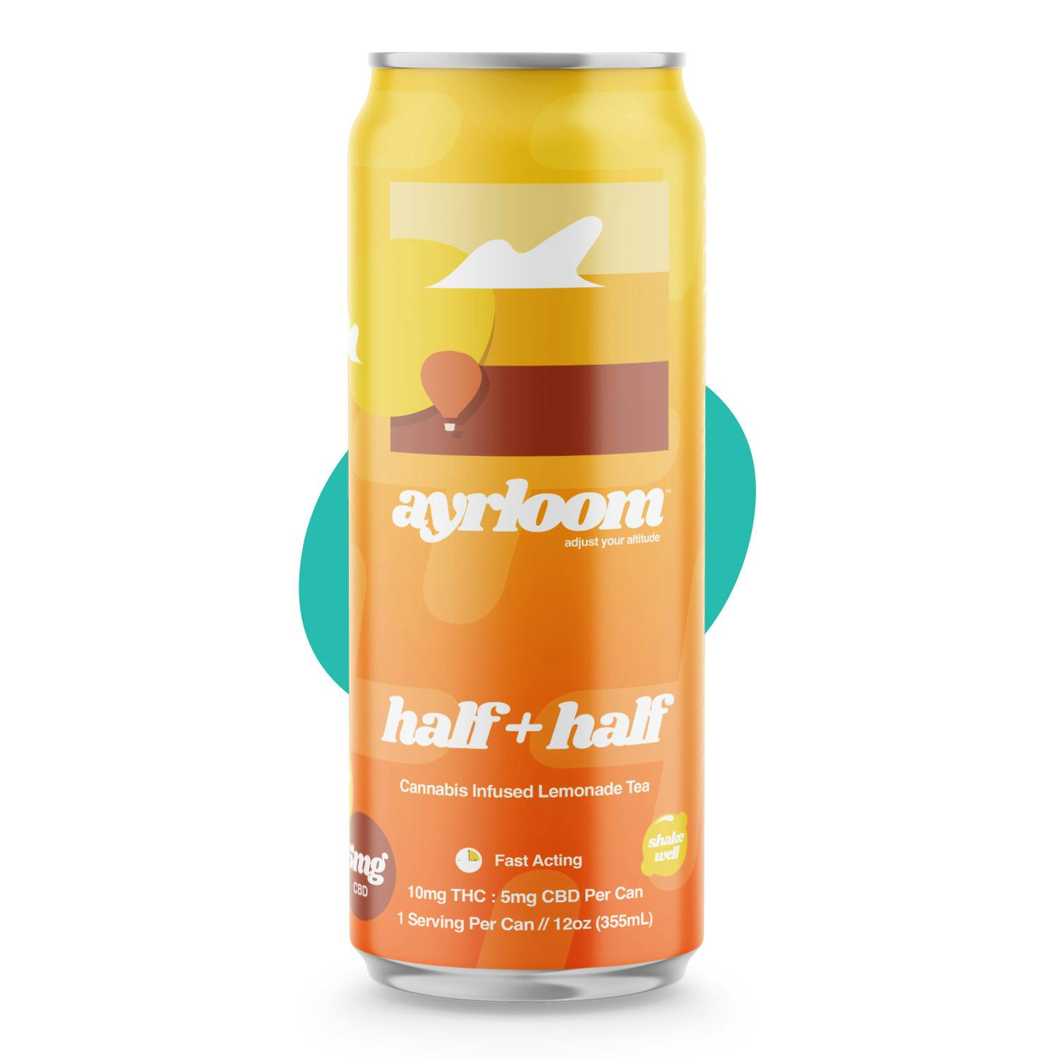 Ayrloom UP- Infused Beverage 2:1 10mg THC 5mg CBD V,GF- Half & Half