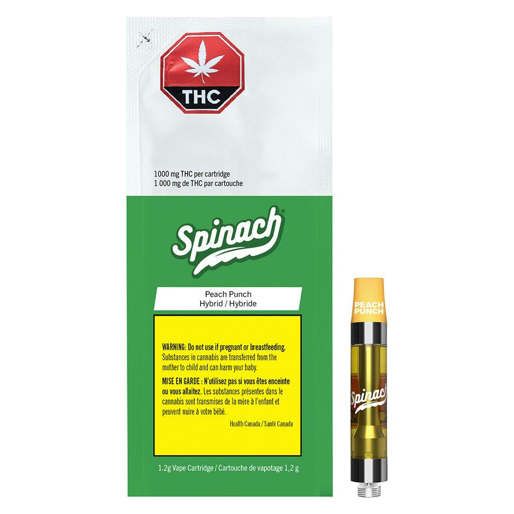 Spinach - peach punch 510 thread cartridge