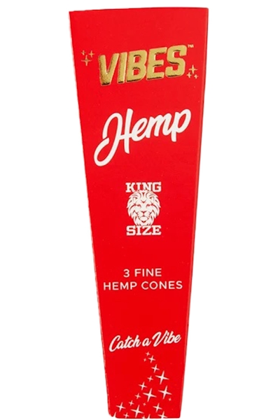 Vibes | King Size Slim Hemp Cones | 3 pack