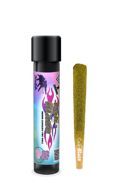 Product: Cali-Blaze Tarantula | Cotton Candy | Kief Coated & Liquid Diamonds Infused Preroll - 1.2g