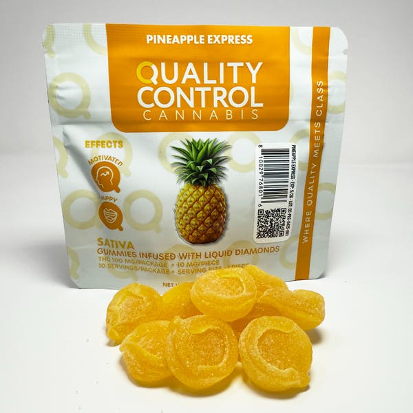 Product Quality Control - Pineapple Express Gummy - 100mg Diamond Infused