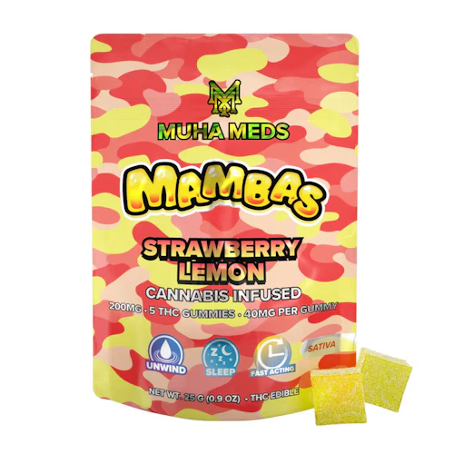 Mambas - 200mg Rosin Gummies - Strawberry Lemon