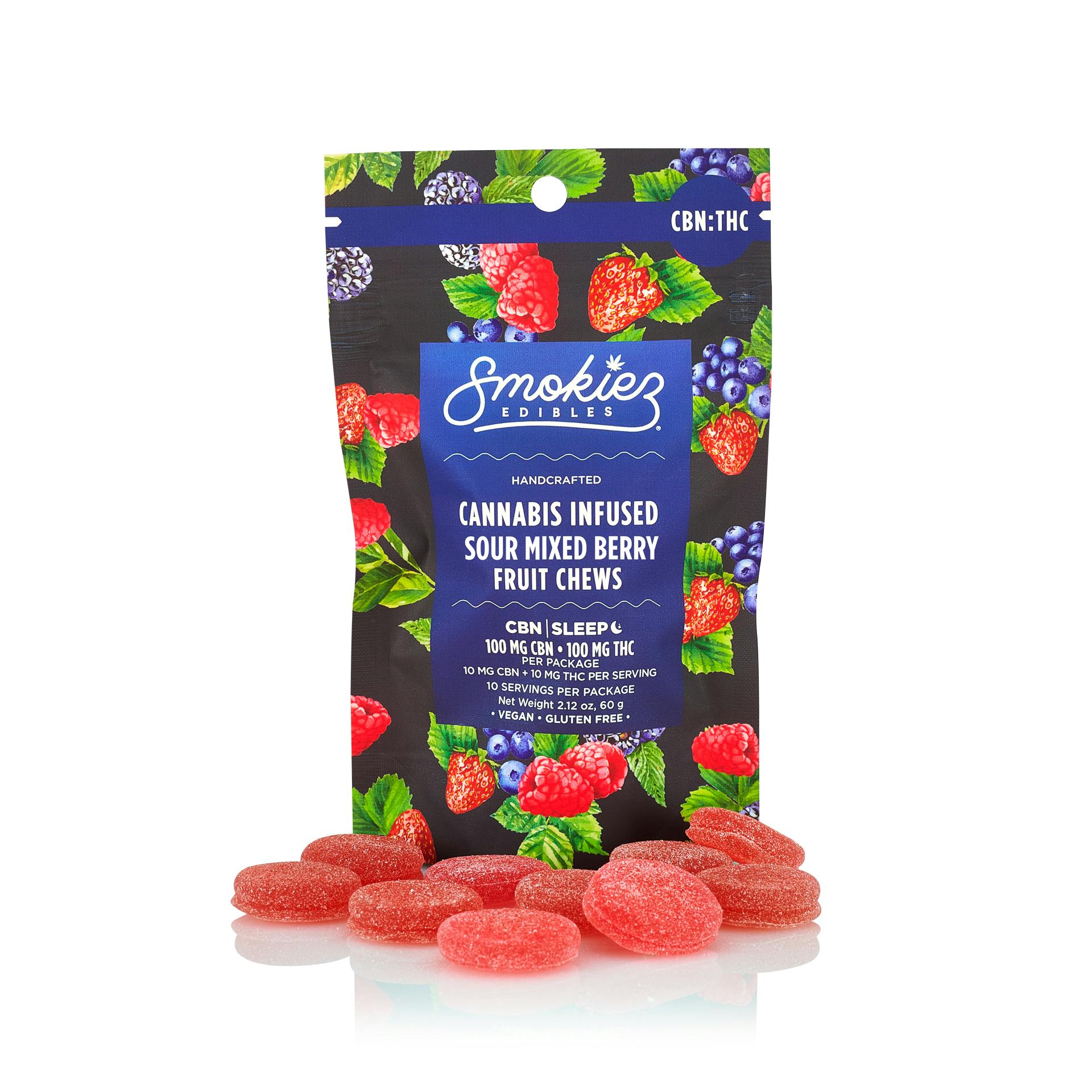 Smokiez Edibles 10mg 10pk - Sour Mixed Berry