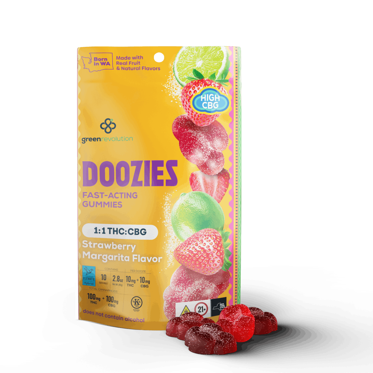 Photo of Doozies | Strawberry Margarita | 1:1 Elevate Gummies